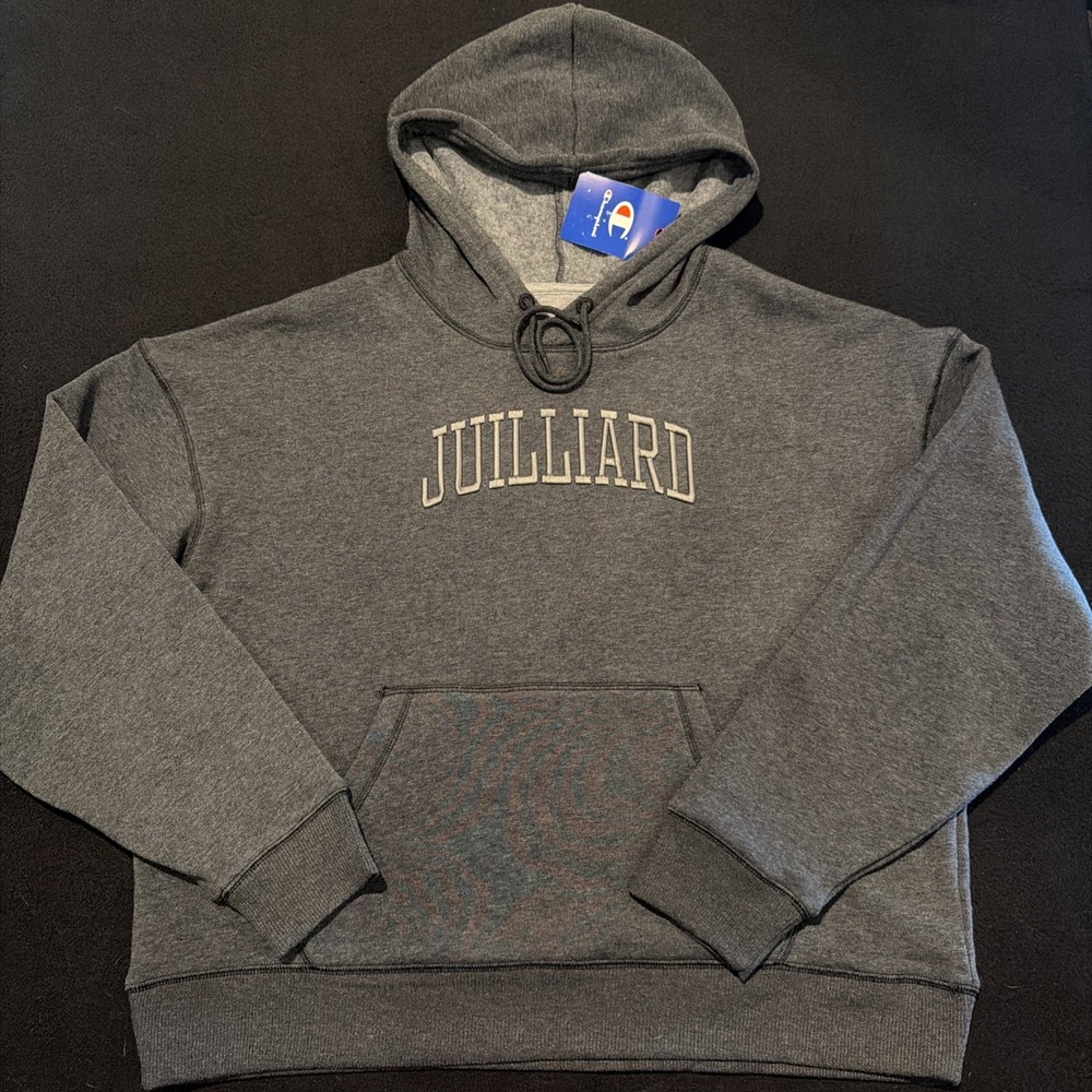 Juilliard School Of NYC Sewn Spell Out Soft Gray Sweatshirt Size Large NWT